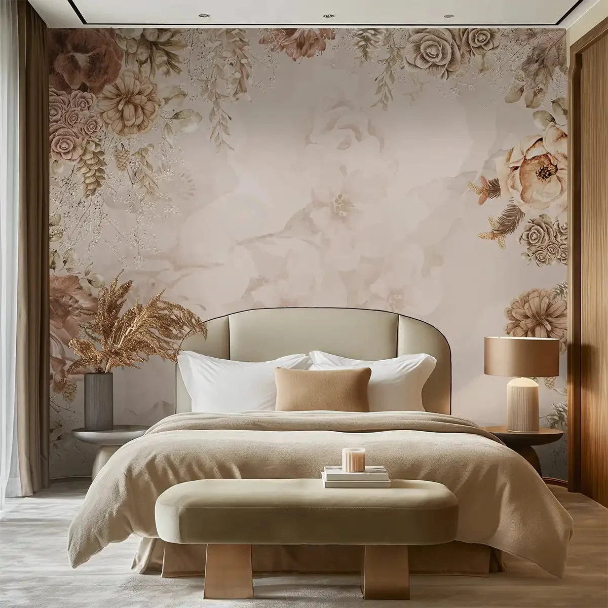 Bedroom Wallpaper Installation